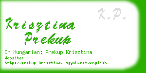 krisztina prekup business card